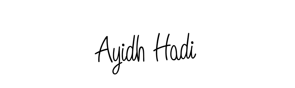 Make a beautiful signature design for name Ayidh Hadi. With this signature (Angelique-Rose-font-FFP) style, you can create a handwritten signature for free. Ayidh Hadi signature style 5 images and pictures png