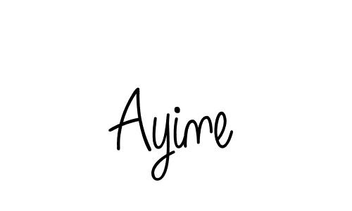 How to make Ayine name signature. Use Angelique-Rose-font-FFP style for creating short signs online. This is the latest handwritten sign. Ayine signature style 5 images and pictures png