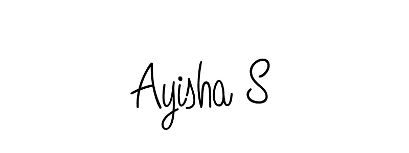 How to make Ayisha S name signature. Use Angelique-Rose-font-FFP style for creating short signs online. This is the latest handwritten sign. Ayisha S signature style 5 images and pictures png