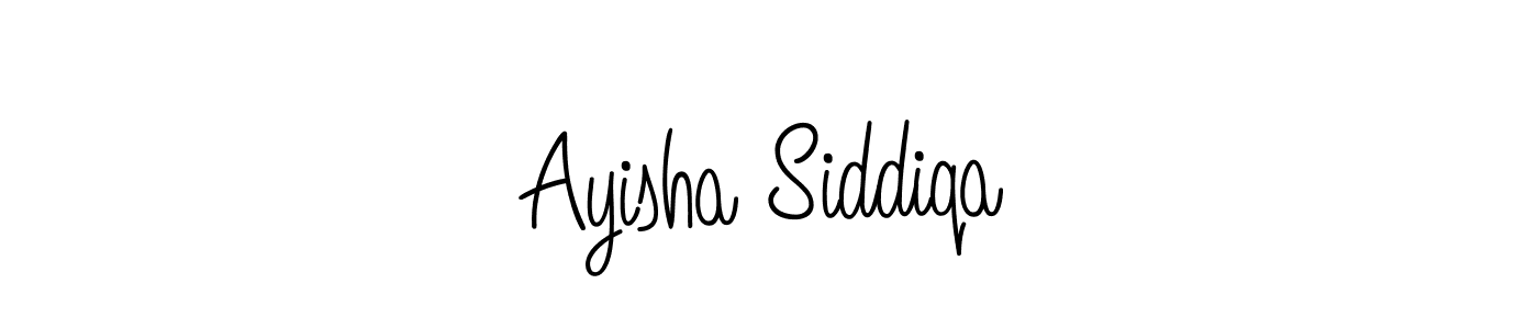 Also we have Ayisha Siddiqa name is the best signature style. Create professional handwritten signature collection using Angelique-Rose-font-FFP autograph style. Ayisha Siddiqa signature style 5 images and pictures png