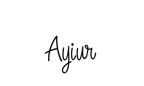 Design your own signature with our free online signature maker. With this signature software, you can create a handwritten (Angelique-Rose-font-FFP) signature for name Ayiur. Ayiur signature style 5 images and pictures png