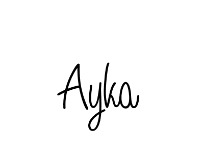 Make a beautiful signature design for name Ayka. With this signature (Angelique-Rose-font-FFP) style, you can create a handwritten signature for free. Ayka signature style 5 images and pictures png