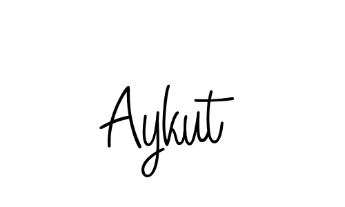 Make a beautiful signature design for name Aykut. With this signature (Angelique-Rose-font-FFP) style, you can create a handwritten signature for free. Aykut signature style 5 images and pictures png