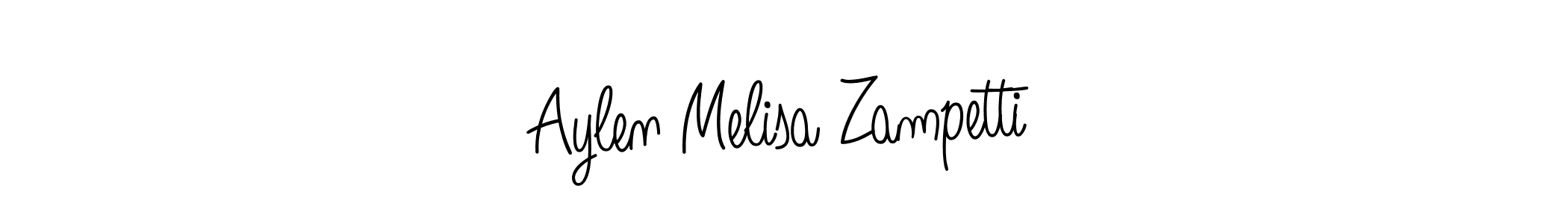 Use a signature maker to create a handwritten signature online. With this signature software, you can design (Angelique-Rose-font-FFP) your own signature for name Aylen Melisa Zampetti. Aylen Melisa Zampetti signature style 5 images and pictures png
