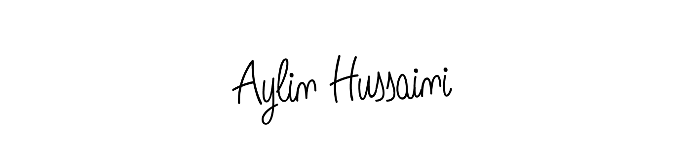You should practise on your own different ways (Angelique-Rose-font-FFP) to write your name (Aylin Hussaini) in signature. don't let someone else do it for you. Aylin Hussaini signature style 5 images and pictures png