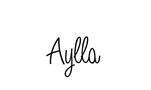 How to make Aylla signature? Angelique-Rose-font-FFP is a professional autograph style. Create handwritten signature for Aylla name. Aylla signature style 5 images and pictures png