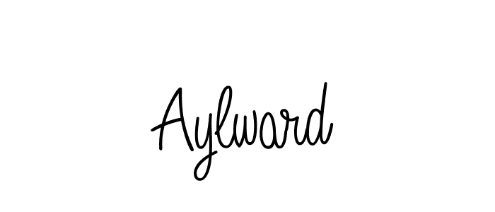 Make a beautiful signature design for name Aylward. With this signature (Angelique-Rose-font-FFP) style, you can create a handwritten signature for free. Aylward signature style 5 images and pictures png
