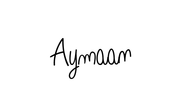 Design your own signature with our free online signature maker. With this signature software, you can create a handwritten (Angelique-Rose-font-FFP) signature for name Aymaan. Aymaan signature style 5 images and pictures png