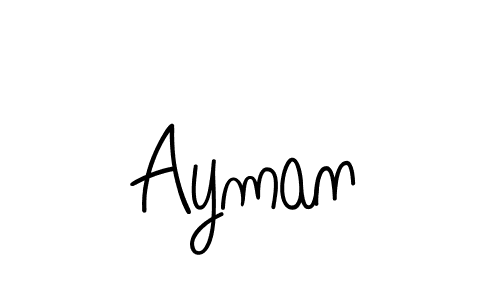 How to make Ayman name signature. Use Angelique-Rose-font-FFP style for creating short signs online. This is the latest handwritten sign. Ayman signature style 5 images and pictures png