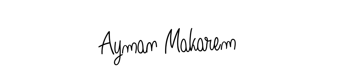 Make a beautiful signature design for name Ayman Makarem. With this signature (Angelique-Rose-font-FFP) style, you can create a handwritten signature for free. Ayman Makarem signature style 5 images and pictures png