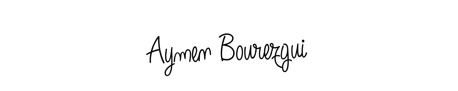 Make a beautiful signature design for name Aymen Bourezgui. With this signature (Angelique-Rose-font-FFP) style, you can create a handwritten signature for free. Aymen Bourezgui signature style 5 images and pictures png