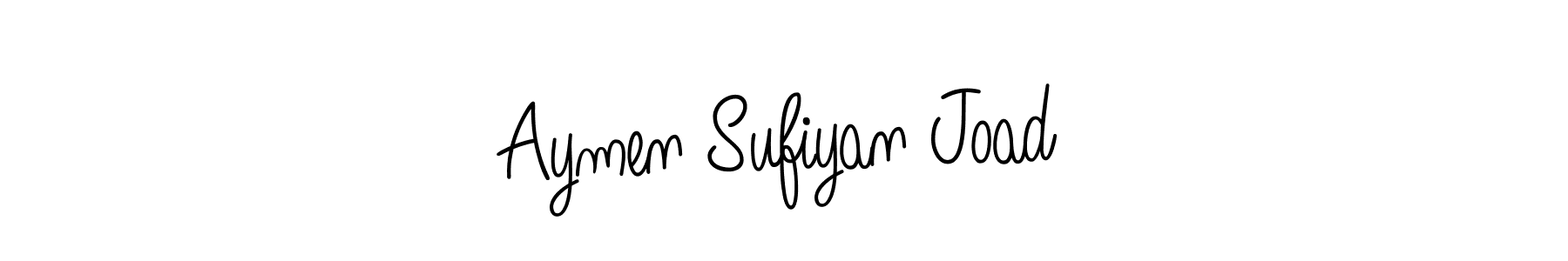 Make a beautiful signature design for name Aymen Sufiyan Joad. With this signature (Angelique-Rose-font-FFP) style, you can create a handwritten signature for free. Aymen Sufiyan Joad signature style 5 images and pictures png