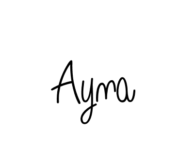 Use a signature maker to create a handwritten signature online. With this signature software, you can design (Angelique-Rose-font-FFP) your own signature for name Ayna. Ayna signature style 5 images and pictures png