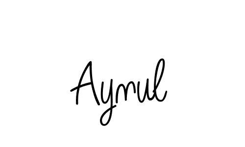 Make a beautiful signature design for name Aynul. With this signature (Angelique-Rose-font-FFP) style, you can create a handwritten signature for free. Aynul signature style 5 images and pictures png