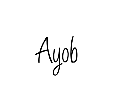 Make a beautiful signature design for name Ayob. With this signature (Angelique-Rose-font-FFP) style, you can create a handwritten signature for free. Ayob signature style 5 images and pictures png