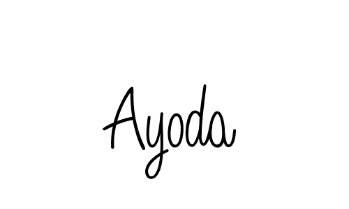 How to make Ayoda name signature. Use Angelique-Rose-font-FFP style for creating short signs online. This is the latest handwritten sign. Ayoda signature style 5 images and pictures png
