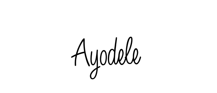Design your own signature with our free online signature maker. With this signature software, you can create a handwritten (Angelique-Rose-font-FFP) signature for name Ayodele. Ayodele signature style 5 images and pictures png