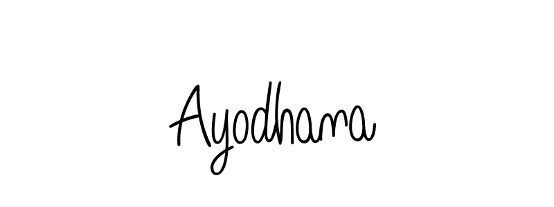 Ayodhana stylish signature style. Best Handwritten Sign (Angelique-Rose-font-FFP) for my name. Handwritten Signature Collection Ideas for my name Ayodhana. Ayodhana signature style 5 images and pictures png