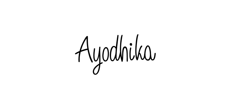 You should practise on your own different ways (Angelique-Rose-font-FFP) to write your name (Ayodhika) in signature. don't let someone else do it for you. Ayodhika signature style 5 images and pictures png