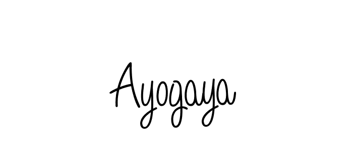 Create a beautiful signature design for name Ayogaya. With this signature (Angelique-Rose-font-FFP) fonts, you can make a handwritten signature for free. Ayogaya signature style 5 images and pictures png