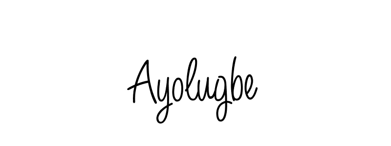 Use a signature maker to create a handwritten signature online. With this signature software, you can design (Angelique-Rose-font-FFP) your own signature for name Ayolugbe. Ayolugbe signature style 5 images and pictures png