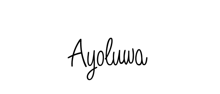Design your own signature with our free online signature maker. With this signature software, you can create a handwritten (Angelique-Rose-font-FFP) signature for name Ayoluwa. Ayoluwa signature style 5 images and pictures png