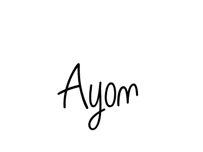 The best way (Angelique-Rose-font-FFP) to make a short signature is to pick only two or three words in your name. The name Ayon include a total of six letters. For converting this name. Ayon signature style 5 images and pictures png