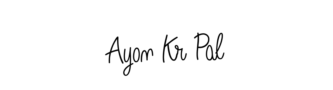 Design your own signature with our free online signature maker. With this signature software, you can create a handwritten (Angelique-Rose-font-FFP) signature for name Ayon Kr Pal. Ayon Kr Pal signature style 5 images and pictures png