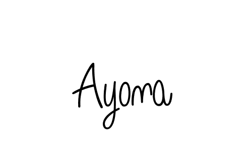 You should practise on your own different ways (Angelique-Rose-font-FFP) to write your name (Ayona) in signature. don't let someone else do it for you. Ayona signature style 5 images and pictures png