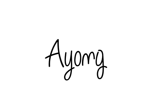 Make a beautiful signature design for name Ayong. With this signature (Angelique-Rose-font-FFP) style, you can create a handwritten signature for free. Ayong signature style 5 images and pictures png