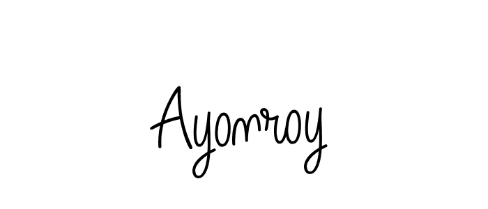 Design your own signature with our free online signature maker. With this signature software, you can create a handwritten (Angelique-Rose-font-FFP) signature for name Ayonroy. Ayonroy signature style 5 images and pictures png