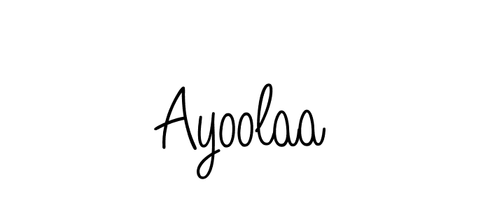 Design your own signature with our free online signature maker. With this signature software, you can create a handwritten (Angelique-Rose-font-FFP) signature for name Ayoolaa. Ayoolaa signature style 5 images and pictures png