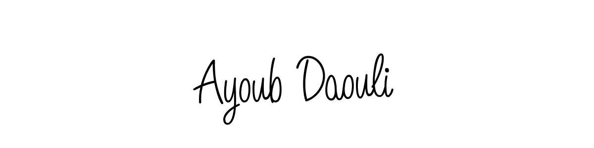 Ayoub Daouli stylish signature style. Best Handwritten Sign (Angelique-Rose-font-FFP) for my name. Handwritten Signature Collection Ideas for my name Ayoub Daouli. Ayoub Daouli signature style 5 images and pictures png