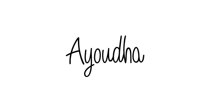 Ayoudha stylish signature style. Best Handwritten Sign (Angelique-Rose-font-FFP) for my name. Handwritten Signature Collection Ideas for my name Ayoudha. Ayoudha signature style 5 images and pictures png