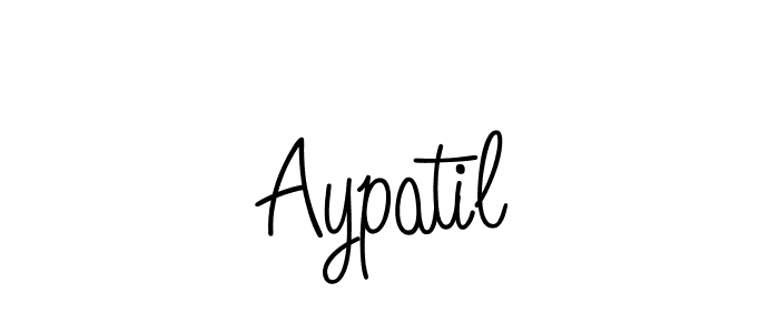 You should practise on your own different ways (Angelique-Rose-font-FFP) to write your name (Aypatil) in signature. don't let someone else do it for you. Aypatil signature style 5 images and pictures png