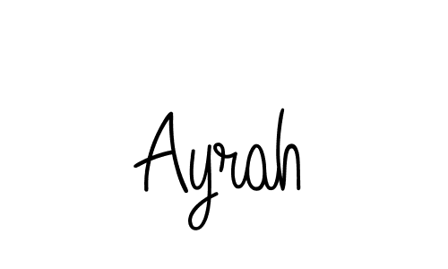 Use a signature maker to create a handwritten signature online. With this signature software, you can design (Angelique-Rose-font-FFP) your own signature for name Ayrah. Ayrah signature style 5 images and pictures png