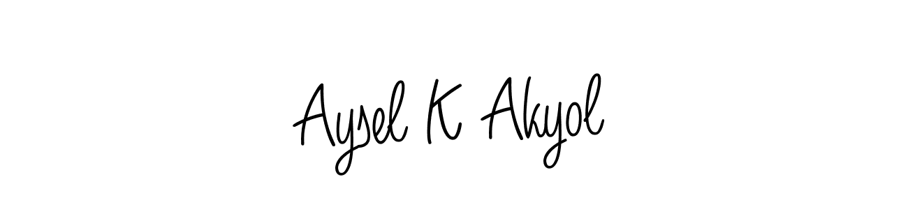 This is the best signature style for the Aysel K Akyol name. Also you like these signature font (Angelique-Rose-font-FFP). Mix name signature. Aysel K Akyol signature style 5 images and pictures png