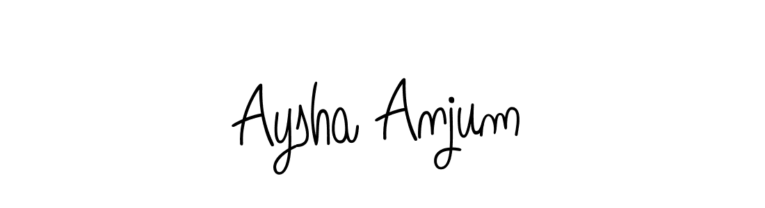 Design your own signature with our free online signature maker. With this signature software, you can create a handwritten (Angelique-Rose-font-FFP) signature for name Aysha Anjum. Aysha Anjum signature style 5 images and pictures png
