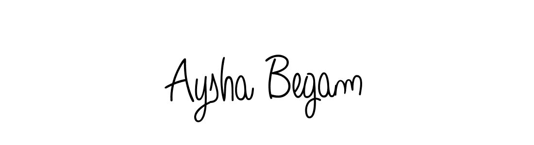 Use a signature maker to create a handwritten signature online. With this signature software, you can design (Angelique-Rose-font-FFP) your own signature for name Aysha Begam. Aysha Begam signature style 5 images and pictures png