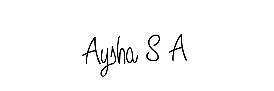 Design your own signature with our free online signature maker. With this signature software, you can create a handwritten (Angelique-Rose-font-FFP) signature for name Aysha S A. Aysha S A signature style 5 images and pictures png