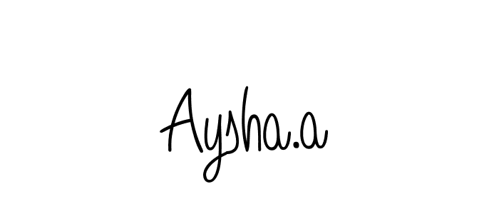 Use a signature maker to create a handwritten signature online. With this signature software, you can design (Angelique-Rose-font-FFP) your own signature for name Aysha.a. Aysha.a signature style 5 images and pictures png