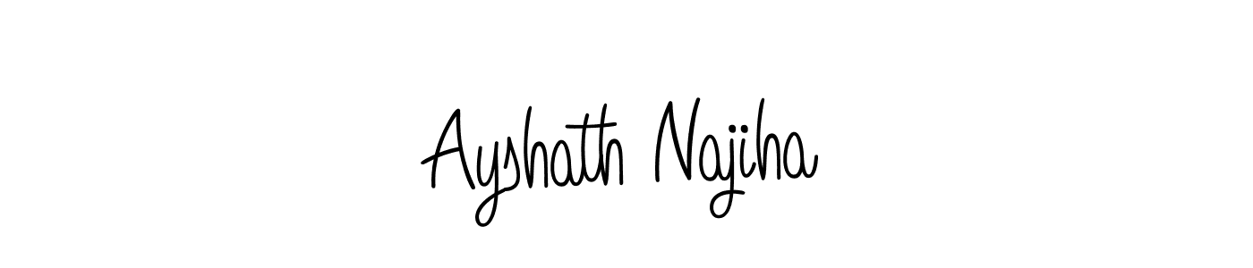 It looks lik you need a new signature style for name Ayshath Najiha. Design unique handwritten (Angelique-Rose-font-FFP) signature with our free signature maker in just a few clicks. Ayshath Najiha signature style 5 images and pictures png