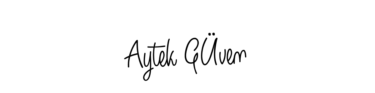 The best way (Angelique-Rose-font-FFP) to make a short signature is to pick only two or three words in your name. The name Aytek GÜven include a total of six letters. For converting this name. Aytek GÜven signature style 5 images and pictures png