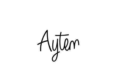 You should practise on your own different ways (Angelique-Rose-font-FFP) to write your name (Ayten) in signature. don't let someone else do it for you. Ayten signature style 5 images and pictures png