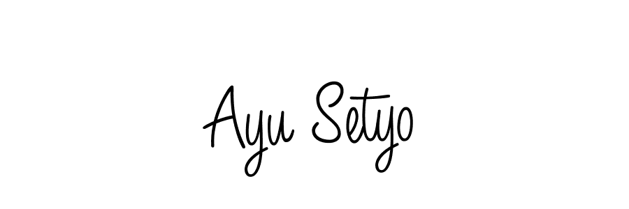 How to make Ayu Setyo name signature. Use Angelique-Rose-font-FFP style for creating short signs online. This is the latest handwritten sign. Ayu Setyo signature style 5 images and pictures png
