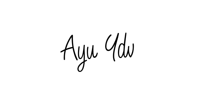 Create a beautiful signature design for name Ayu Ydv. With this signature (Angelique-Rose-font-FFP) fonts, you can make a handwritten signature for free. Ayu Ydv signature style 5 images and pictures png