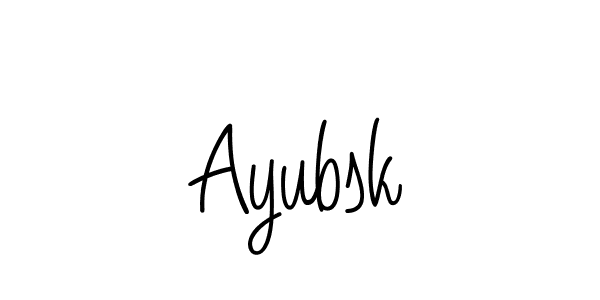 if you are searching for the best signature style for your name Ayubsk. so please give up your signature search. here we have designed multiple signature styles  using Angelique-Rose-font-FFP. Ayubsk signature style 5 images and pictures png