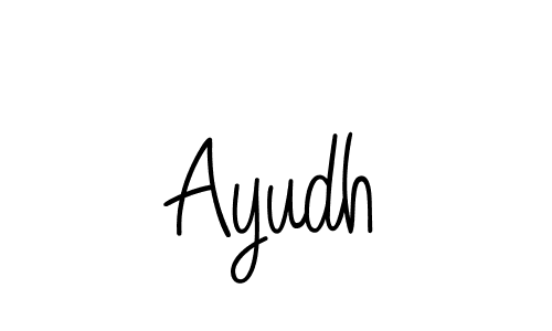 How to make Ayudh name signature. Use Angelique-Rose-font-FFP style for creating short signs online. This is the latest handwritten sign. Ayudh signature style 5 images and pictures png