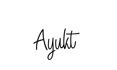 You should practise on your own different ways (Angelique-Rose-font-FFP) to write your name (Ayukt) in signature. don't let someone else do it for you. Ayukt signature style 5 images and pictures png