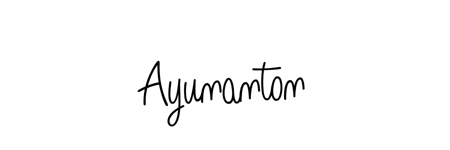 The best way (Angelique-Rose-font-FFP) to make a short signature is to pick only two or three words in your name. The name Ayunanton include a total of six letters. For converting this name. Ayunanton signature style 5 images and pictures png